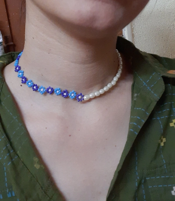 Diana Pearl N Bead Necklace 
