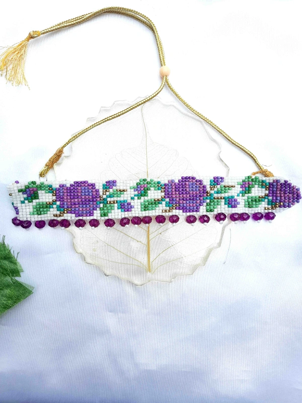 Purple Rose Choker