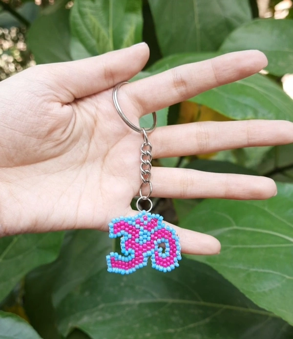 OM beaded Keychain 