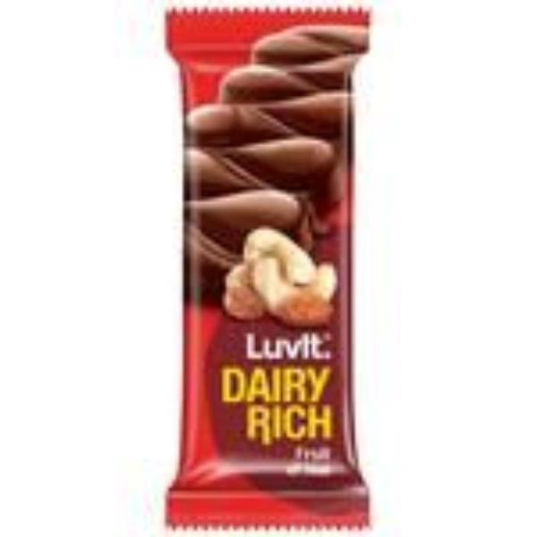 LuvIt Dairy Rich Fruit & Nut Chocolate Bar - 38gm