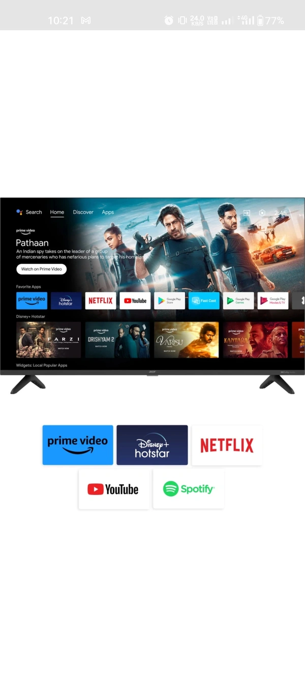 Acer 43 Inch Fhd - Black, 32