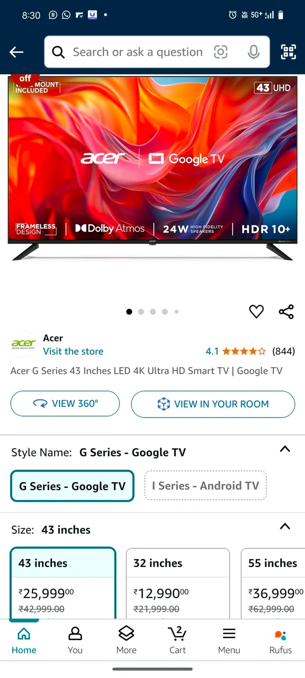 Acer 43 Inch Uhd 4k 
