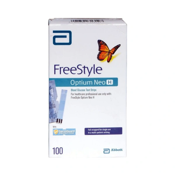 Abbott Freestyle Optium Neo H Test Strips (100Strips) - 100 Single Use Test Strips, aug-2026