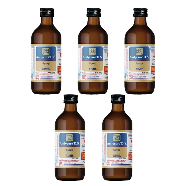 Aimil Pharmaceuticals India Ltd Aimil Amlycure D.S. Syrup (200ml) (Pack Of 5) - Pack Of 5