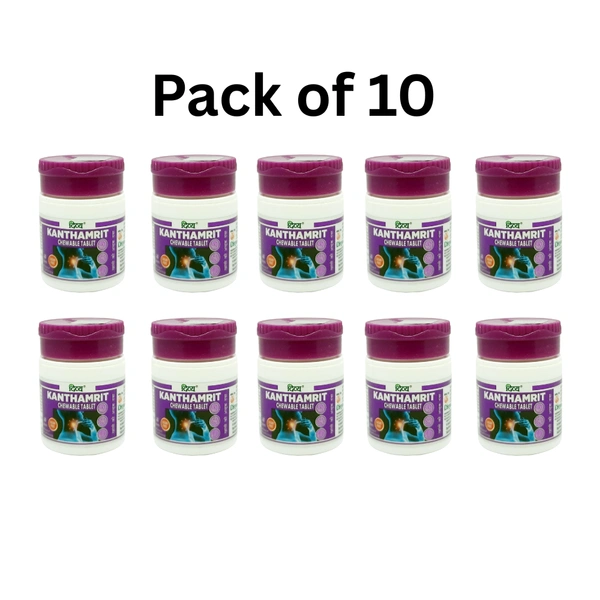 Patanjali Divya Pharmacy Patanjali Divya Kanthamrit Chewable (40Tab) (Pack Of 10) - Pack Of 10
