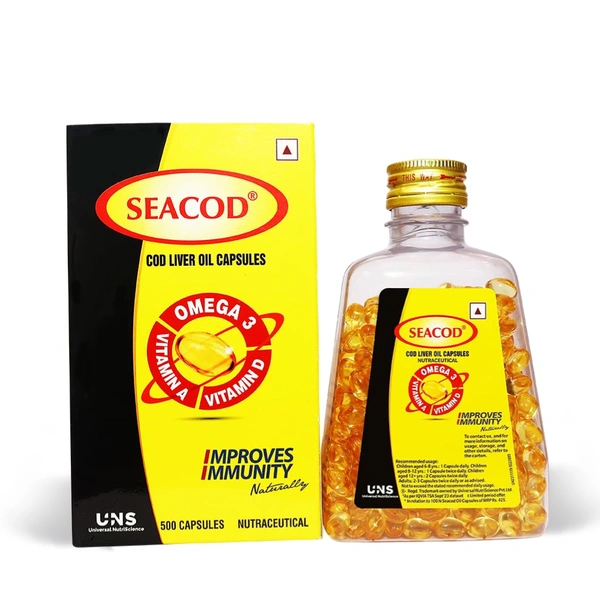 Universal NutriScience SeaCod Cod Liver Oil Capsules (100caps)