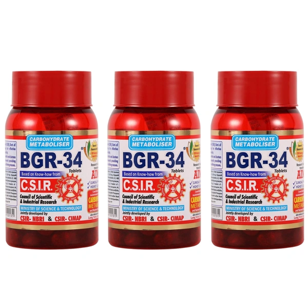 Aimil Pharmaceuticals Aimil BGR 34 Tablets (100tab) (Pack of 3) - Pack Of 3