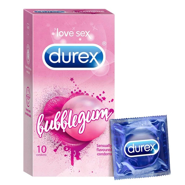 Condoms Durex Bubblegum Flavored Condoms (10 Condoms) - 10 Condoms