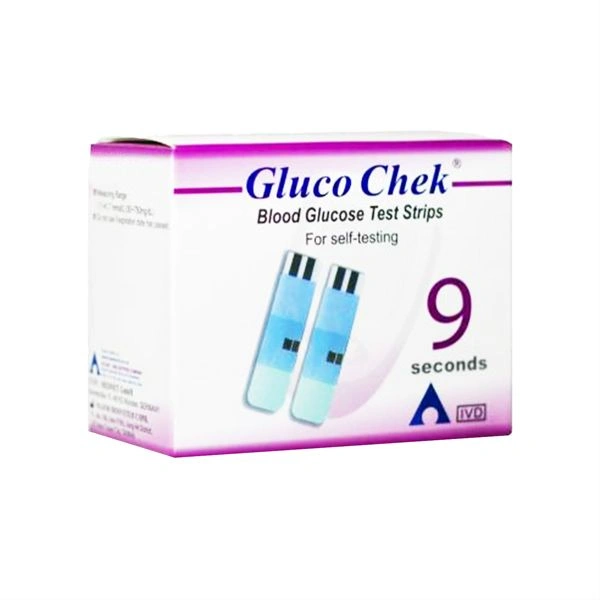 GlucoChek Blood Gulcose Test Strips 50 Strips (2X25 Pack) - 50 Test Strips