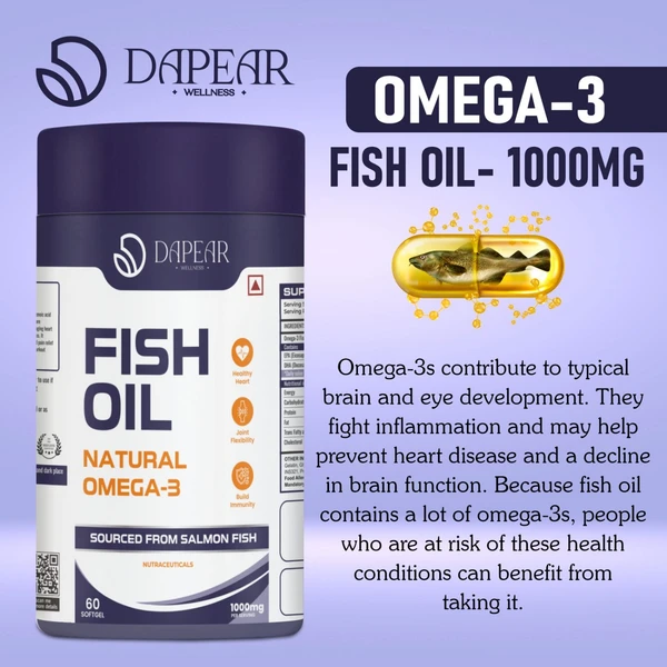 Dapear Fish Oil Omega-3 1200 mg - 60 Capsules