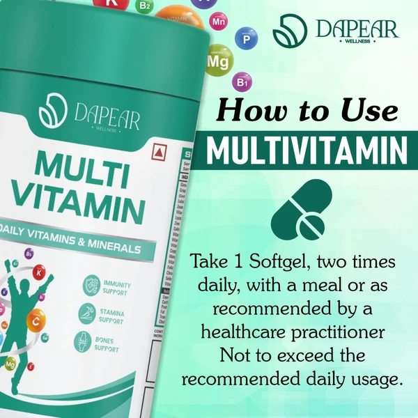 Dapear MultiVitamins - 60 Capsules