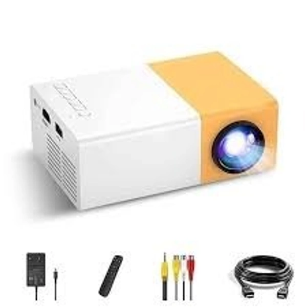 3D Mini Full HD Film Projector For Home Theatres (600 lm / Remote Controller) Portable Projector  (Yellow)