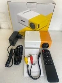 3D Mini Full HD Film Projector For Home Theatres (600 lm / Remote Controller) Portable Projector  (Yellow)