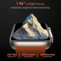 T800 Ultra Gunjan Sales New T800 Ultra Smart Watch with Bluetooth Calling, wireless charging pad Smartwatch  (Orange Strap, Free Size) - California
