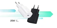 ‎Samsung Samsung Original 25W Single Port, Type-C Fast Charger, (Cable not Included), White/Black