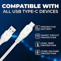 SOROO DT-89 TYPE -C DATA CABLE 3.6 AMP OUTPUT,3.0A FAST CHARGE USB A INPUT 1000MM LENGTH