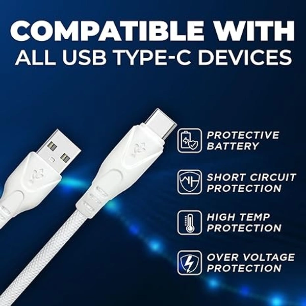 SOROO DT-89 TYPE -C DATA CABLE 3.6 AMP OUTPUT,3.0A FAST CHARGE USB A INPUT 1000MM LENGTH