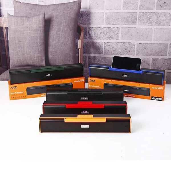 MZ M426SP (Portable Home TV SOUNDBAR) Dynamic Thunder Sound 2400mAh Battery 10 W Bluetooth Sound bar (Multicolor, Stereo Channel) - Cod Gray