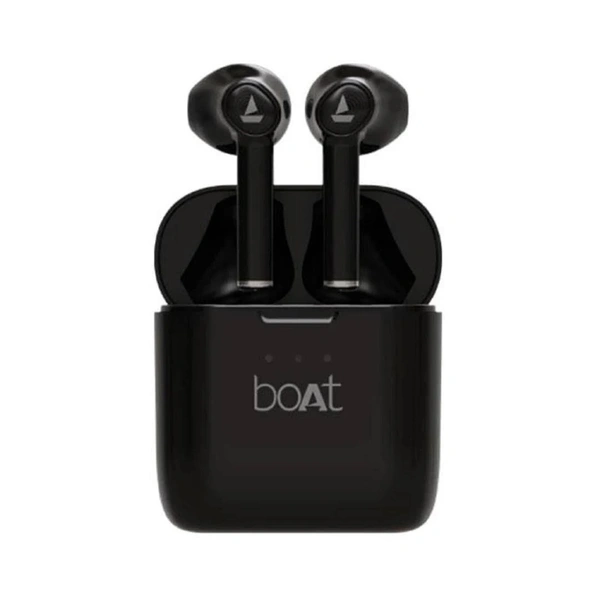 boAt Airdopes 131 with upto 60 Hours and ASAP Charge Bluetooth Headset  (Active Black Matte, True Wireless) - 13MM Drivers, Black