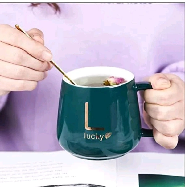 Lucky Coffee/Tea WarmingElectric Induction Top with Ceramic Coffee Mug. - Teal