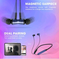 Zebronics  ZEBRONICS Zeb Evolve Wireless Bluetooth in Ear Neckband Earphone, Rapid Charge, Dual Pairing, Magnetic earpiece,Voice Assistant with Mic - Gray