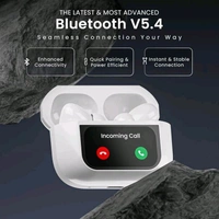 S.S Enterprise Display Earbuds Touchscreen with Advance feature ANC+ENC Bluetooth (White, True Wireless) - White