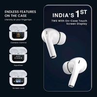 S.S Enterprise Display Earbuds Touchscreen with Advance feature ANC+ENC Bluetooth (White, True Wireless) - White