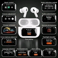 S.S Enterprise Display Earbuds Touchscreen with Advance feature ANC+ENC Bluetooth (White, True Wireless) - White