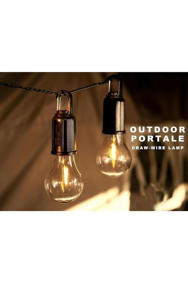 ‎Rendol Enterprise Rendol Enterprise Rechargeable Camping Lights, Waterproof LED Tent Lights with USB Cable, 3 Modes Hanging Camping Lantern, Hanging Lamp for Hiking, Emergency, Camping, Household, Car Repairing(1PCS) - Black