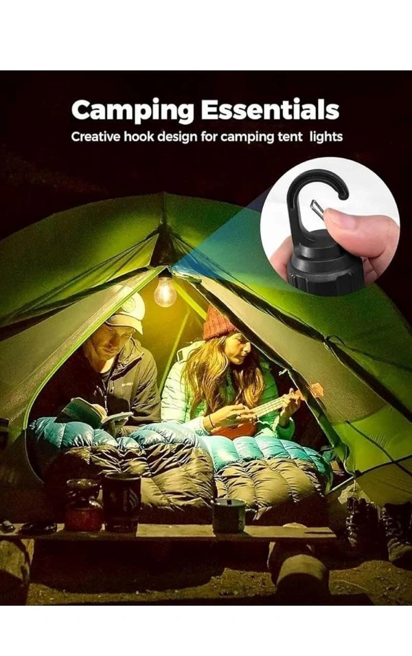 ‎Rendol Enterprise Rendol Enterprise Rechargeable Camping Lights, Waterproof LED Tent Lights with USB Cable, 3 Modes Hanging Camping Lantern, Hanging Lamp for Hiking, Emergency, Camping, Household, Car Repairing(1PCS) - Black