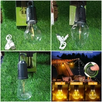 ‎Rendol Enterprise Rendol Enterprise Rechargeable Camping Lights, Waterproof LED Tent Lights with USB Cable, 3 Modes Hanging Camping Lantern, Hanging Lamp for Hiking, Emergency, Camping, Household, Car Repairing(1PCS) - Black