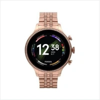 Generic Gen 8 Pro Rose Gold Daimond Edition Stainless Steel Women Bluetooth Calling Gift Smartwatch (One Strap, One Dimond Chain) - Turkish Rose