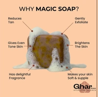 Ghar Magic Soap – Tan Removal Ayurvedic Soap for Face & Body (100g)