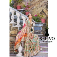 Paithani Cotton Silk Green Zari Border Saree  - Green, Free Size