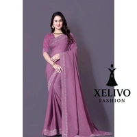 Dola Silk Saree  - Purple, Free Size