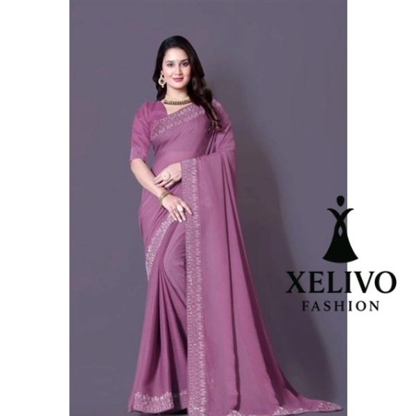 Dola Silk Saree  - Purple, Free Size