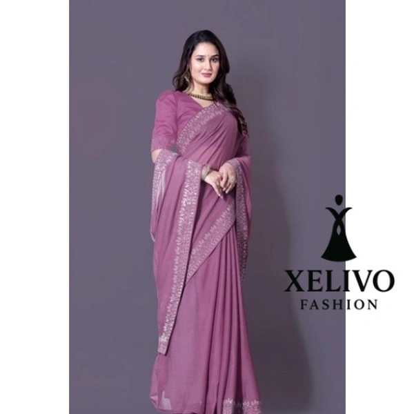 Dola Silk Saree  - Purple, Free Size