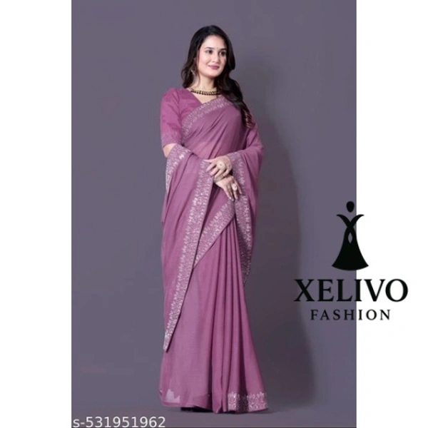 Dola Silk Saree  - Purple, Free Size