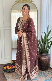 Banita Graceful Women Dupatta Sets - beige, XL