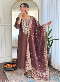 Banita Graceful Women Dupatta Sets - beige, XL