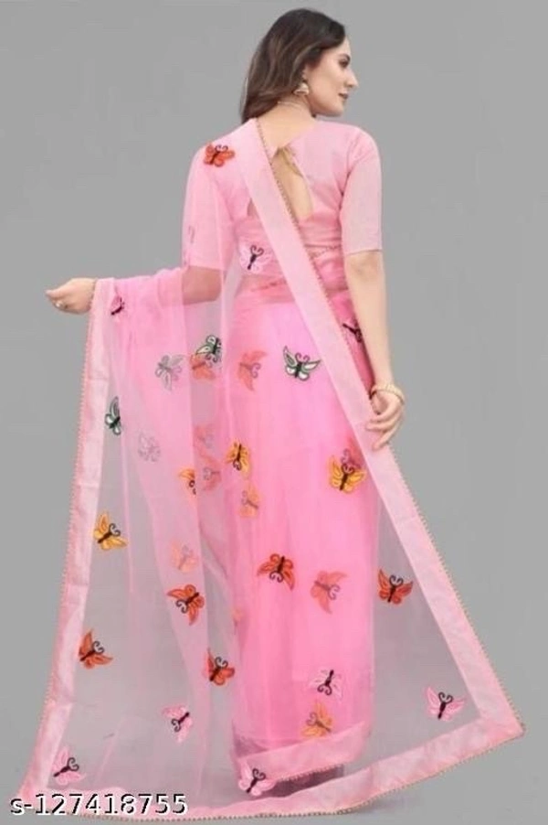 Saree - pink, Free Size