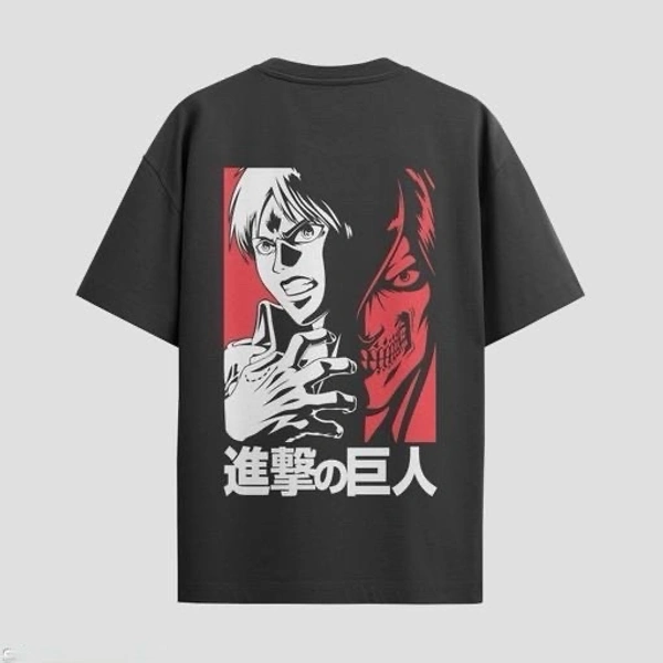 Eren Jaeger Oversized T-shirt  - Black, S