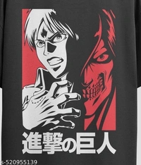 Eren Jaeger Oversized T-shirt  - Black, S
