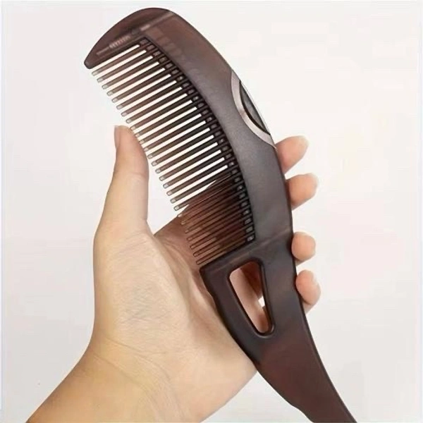 Dandruff Comb Energy Massage Comb - Scalp Massage & Hair Oil Applicator, Lice Remover & Scalp Massager Brush, Unisex Brown Plastic Hair Dressing Comb for Dandruff Remova