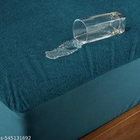 Waterproof, soft 220 GSM cover for double beds (72x78 in) with elastic fit.