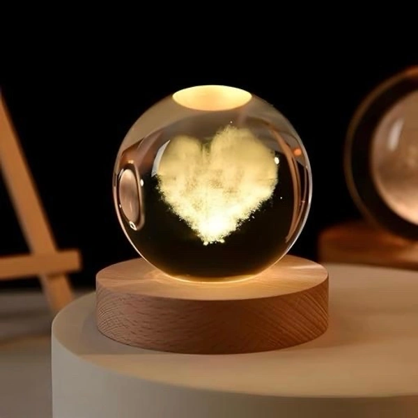 3D Galaxy Crystal Ball Night Light 