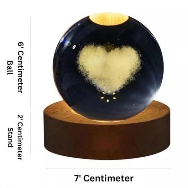 3D Galaxy Crystal Ball Night Light 