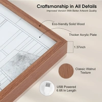 Brown 3D LED Painting Wooden Photo Frame, For Gift, Size: 8x12 Inch  ( COD Available ) - 8×12, Brown