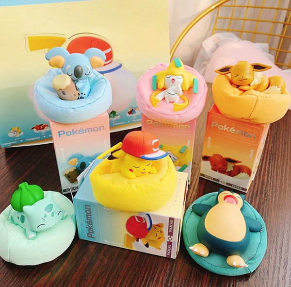 Cute Sleeping Bean Bag Pokémon Figures (SET OF 6)  ( COD Not Available )