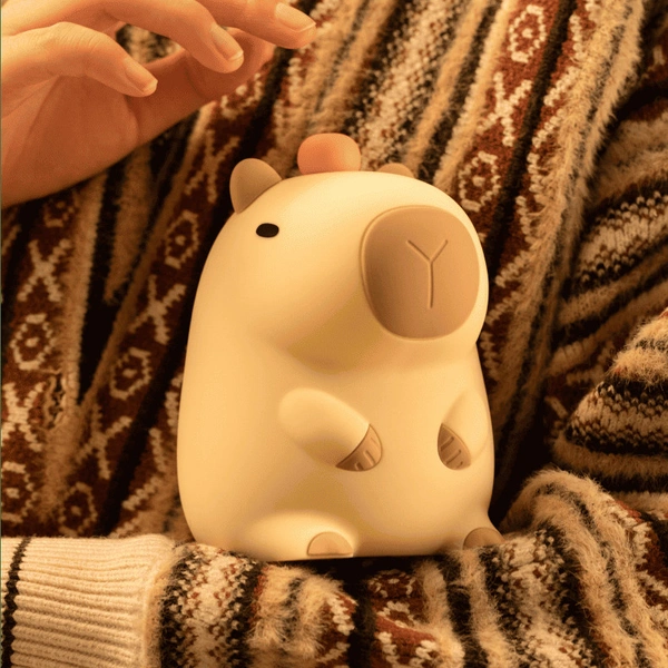 CapyLamp Capybara Night Light, Silicone Capybara Night LED Light, Animal Light, Portable Rechargeable Touch Lamp  ( COD Available )